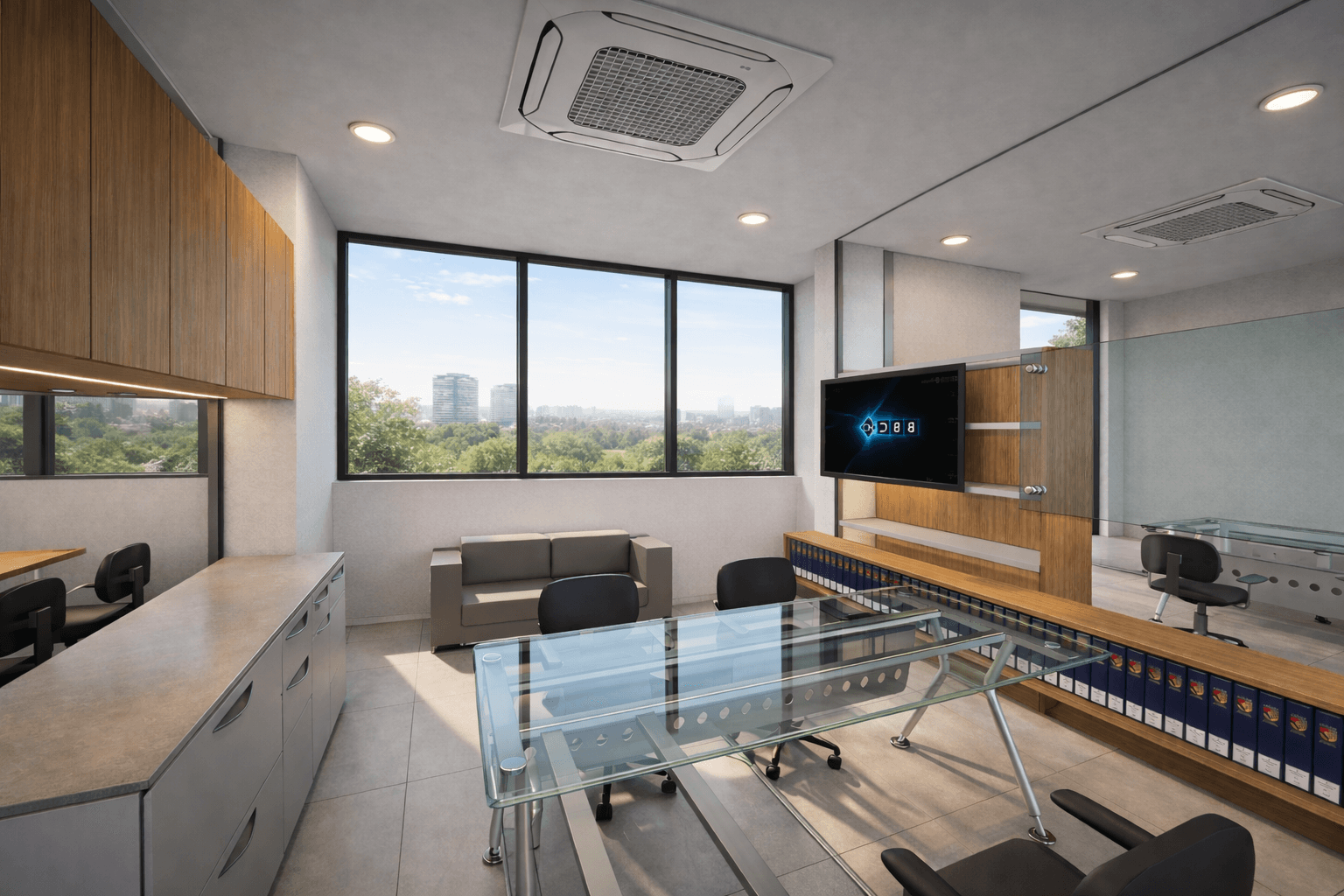 Oficina ejecutiva con vista